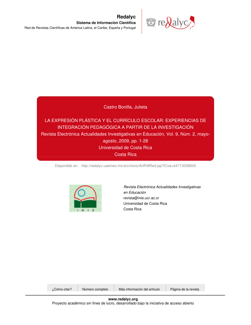 LA EXPRESIÓN PLÁSTICA Y EL CURRÍCULO ESCOLAR1